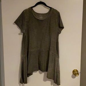 Shark Bite Olive Tee